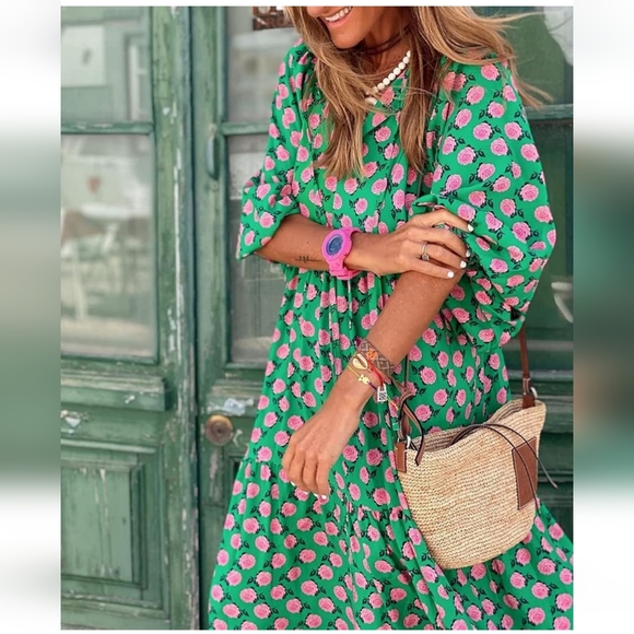 Floral Midi Dress - Picture 6 of 15